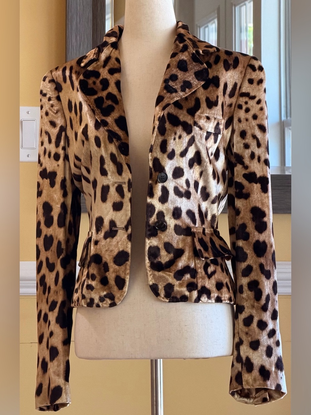 DOLCE & GABBANA - Leopard Print Blazer Jacket - Brown & Black